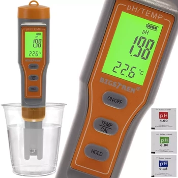 Miernik PH Metr Tester Kwasomierz Wody ATC Basenowy Termometr Elektroniczny BIGSTREN