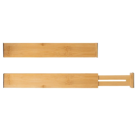 Organizer do Szuflady Seprator Szuflad Regulowana Przegroda Bambusowy 4 szt RUHHY