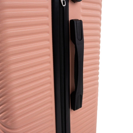 Walizka Podróżna Zestaw Walizek Duża Średnia Mała Walizki na Kółkach Bagaż różowe Trizand 26663
