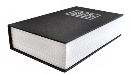 Sejf metalowa KASETKA książka na pieniądze + KLUCZ MALATEC