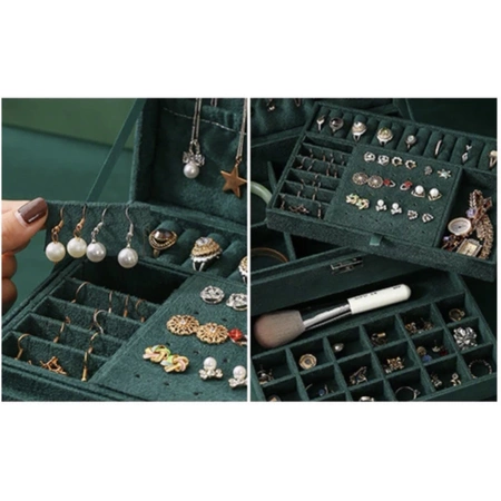 Szkatułka na Biżuterię Kuferek Organizer Pudełko SOULIMA