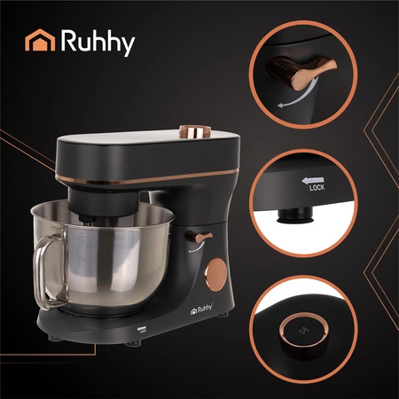 Robot Planetarny Kuchenny z Podgrzewaną Misą 6,2l Duży Wielofunkcyjny Ruhhy 25727