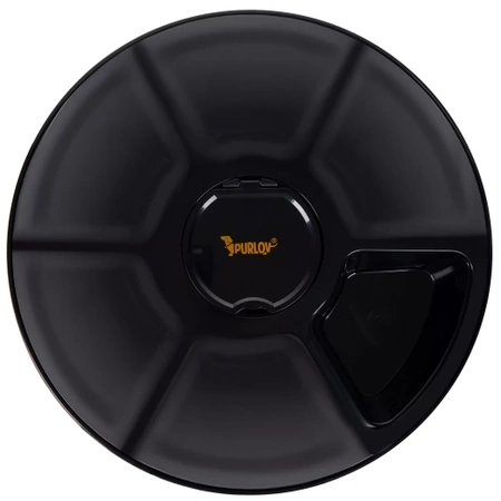 Automatyczny czarny podajnik karmy marki PURLOV