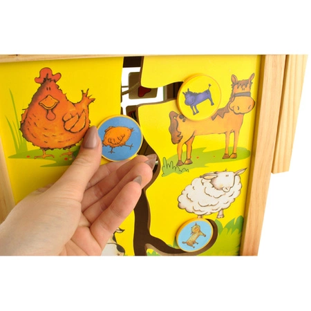 Drewniany Pchacz Chodzik Edukacyjny dla Dzieci Interaktywny Jeździk Kostka KRUZZEL