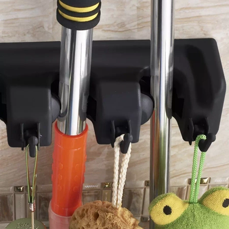 Wieszak Uchwyt na Miotły Mopy Narzędzia Grabie Kij BIGSTREN