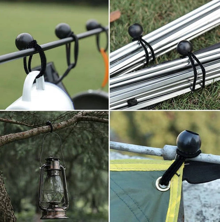 Zestaw Gum z Kulką do Mocowania Plendeki Naciąg 10szt GARDLOV