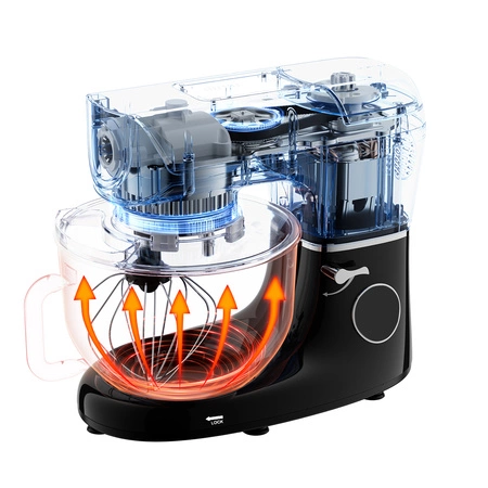 Robot Planetarny Kuchenny z Podgrzewaną Misą 5,5L Waga Timer Akcesoria Ruhhy 25729