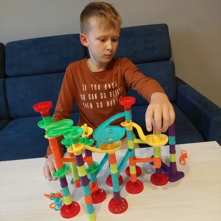 Tor Kulkowy Kulodrom Zestaw Kulki 30 Kulek 113 el Duży Labirynt Zjeżdżalnia