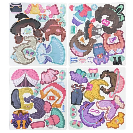 Układanka Magnetyczna Puzzle Kreatywne Ubieranie Dziewczynki Ubieranka Book 26654