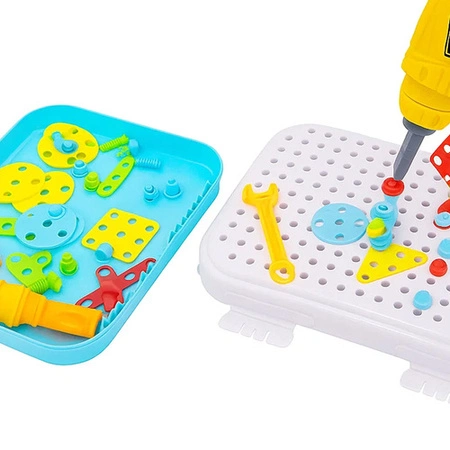 Zestaw Majsterkowicza dla Dzieci Klocki Konstrukcyjne 3D Mozaika Kreatywna 26105