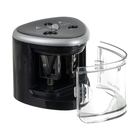 Temperówka Elektryczna Podwójna Automatyczna 2 Otwory Wymienne Ostrza Czerń Maaleo 26046