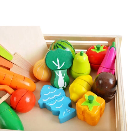 Warzywa do Krojenia Owoce Drewniane na Rzepy XXL ISO TRADE