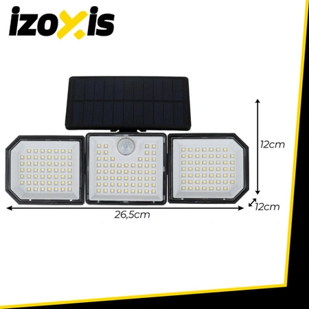 Lampa solarna Ogrodowa IZOXIS 167LED 500lm Pilot Czujnik Ruchu Zmierzchu 24633