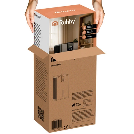 Osuszacz Powietrza Pochłaniacz Wilgoci Higrostat Higrometr Wydajny 1L/24h Ruhhy 26496