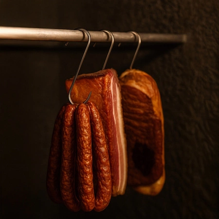 Haki do Wędzenia Haczyki Wędzarnicze Kiełbasy Wędlin Stal Nierdzewna 15 szt Kaminer 25553