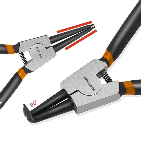 Szczypce do Pierścieni Segera Zacisków Zestaw 4el Szczypiec Zagięte Proste BIGSTREN