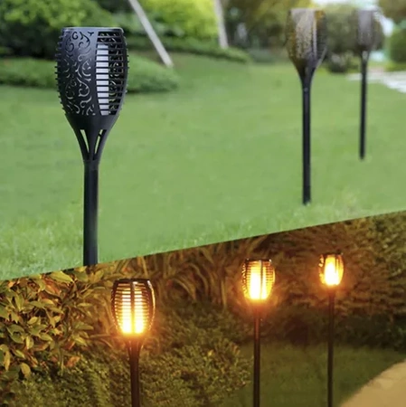 Lampa Solarna Pochodnia LED Efekt Płomień Ogień Płomienia Ogrodowa Wbijana GARDLOV