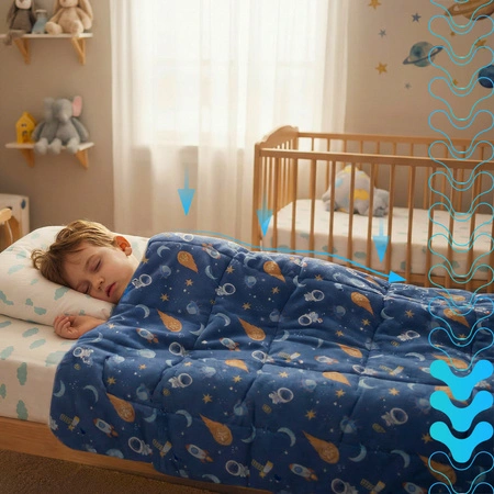 Kołdra Obciążeniowa dla Dzieci Koc Sensoryczny Dziecięcy 4 kg 150x100 cm Isomedix 26897