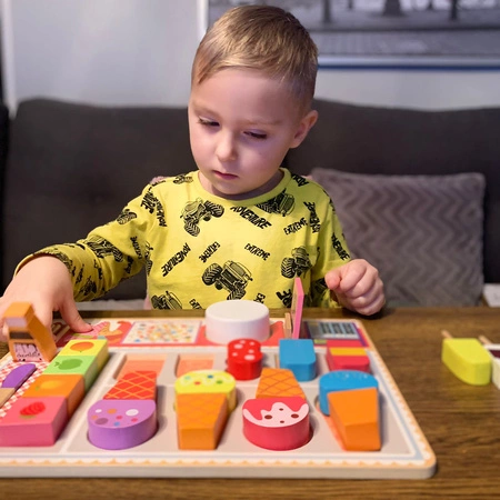 Lodziarnia Drewniana Lody Sklep Zestaw do Robienia Lodów na Rzep dla Dzieci KRUZZEL