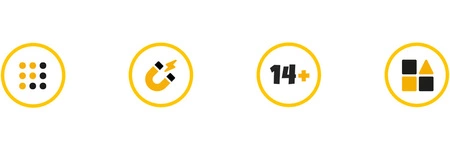 KAMIENIE MAGNETYCZNE SZACHY KRUZZEL GRA STRATEGICZNA MAGNETYCZNA 40 KAMIENI