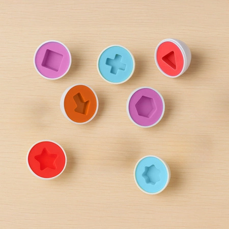 Sorter Jajka Układanka Edukacyjna Montessori Dopasuj Kształty Kolory 12 Jaj 26653