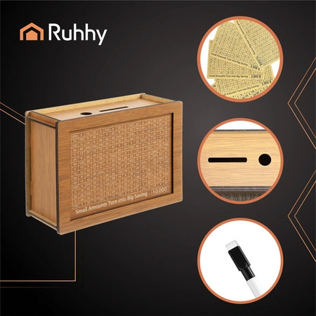 Skarbonka Wykreślana RUHHY Personalizowana na Prezent Wyzwanie Oszczędzanie