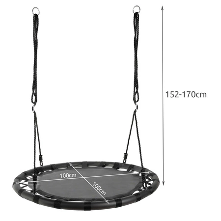 Bocianie Gniazdo Huśtawka Ogrodowa 150kg 100cm XL ISO TRADE