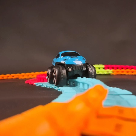 Tor Wyścigowy Samochodowy Tory Wyścigowe Zestaw + Autko 4,8m Elastyczny XL KRUZZEL