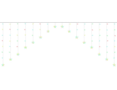 Wiszące Gwiazdy Kurtyna Lampki Choinkowe 136 LED m ISO TRADE
