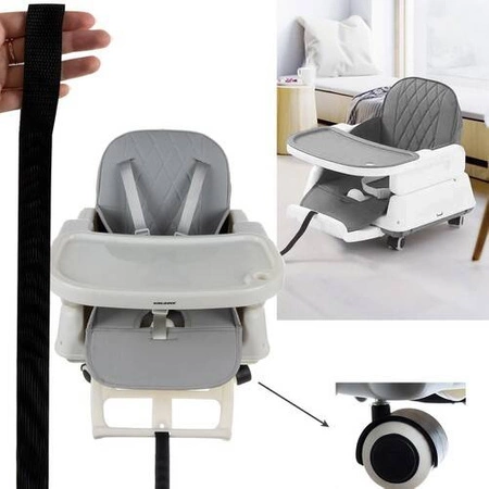 Krzesełko do Karmienia dla Dzieci Taca Fotelik 6w1 KRUZZEL