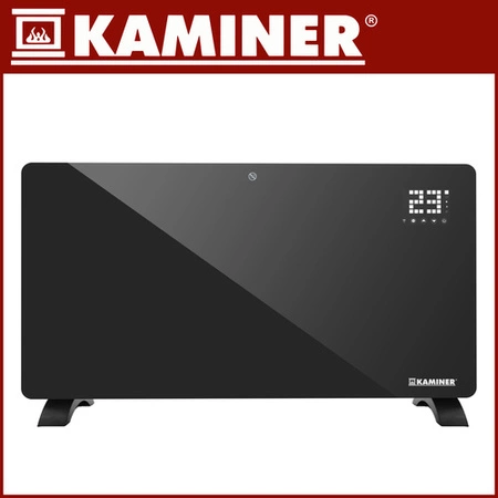 Grzejnik Elektryczny Szklany KAMINER 2500W X-SHAPE Aplikacja WiFi + Pilot