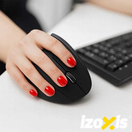 Mysz Bezprzewodowa Ergonomiczna Pionowa Myszka Wertykalna do Komputera 2.4 Mysz bezprzewodowa- pionowa Izoxis 26628