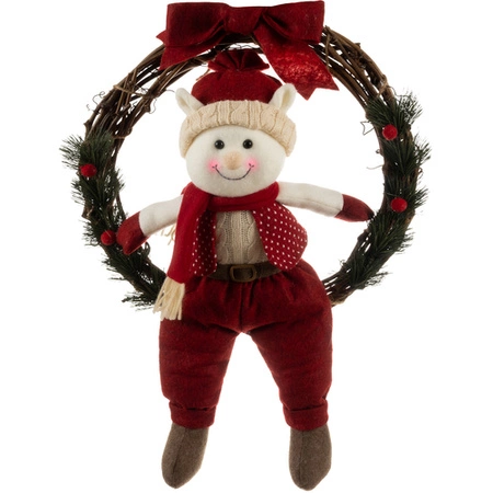 Wianek na Drzwi Stroik Wieniec Świąteczny Dekoracja Ozdoba Ścianę Duży Elf RUHHY