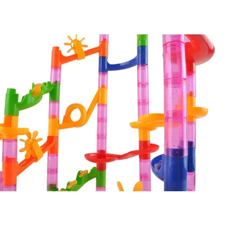 Tor Kulkowy Kulodrom Duży Zestaw XXL Kulki 30 Kulek Zjeżdżalnia Edukacyjne KRUZZEL