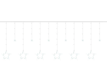 Wiszące Gwiazdy Kurtyna 138 LED Lampki Choinkowe ISO TRADE