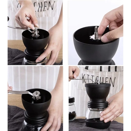 Młynek do Kawy Ręczny Mielenia Mocny Orzechów Ziaren Ziól Przypraw Pieprzu RUHHY