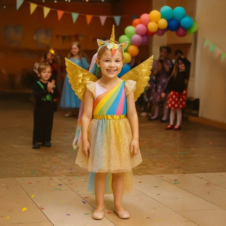 Strój Jednorożec dla Dzieci Kostium Przebranie na Bal Zestaw 122 - 128 cm Kruzzel 26675