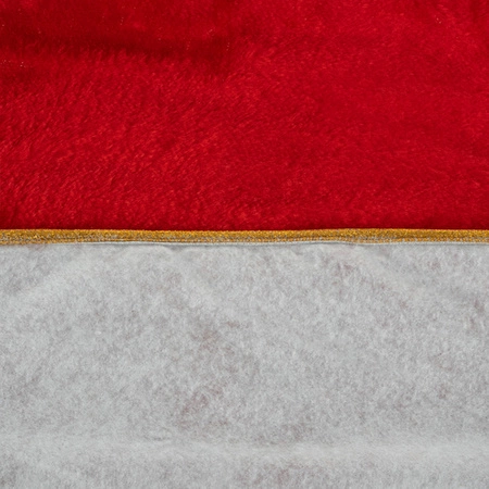 Dywanik pod Choinkę Mata Czerwony Dywan Futerko 90 cm Duży na Prezenty Koło RUHHY