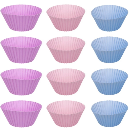Foremki Silikonowe 12 szt Forma Blacha na Muffinki RUHHY