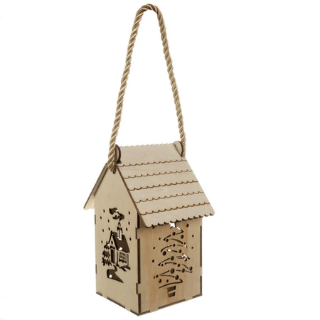 Lampion Adwentowy na Roraty LED Latarnia Latarenka Drewniany Świecący Lampa RUHHY