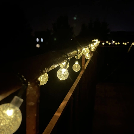 Girlanda Solarna Świetlna Ogrodowa Lampki Kule 100 LED Kul Ogrodowe Kulki GARDLOV