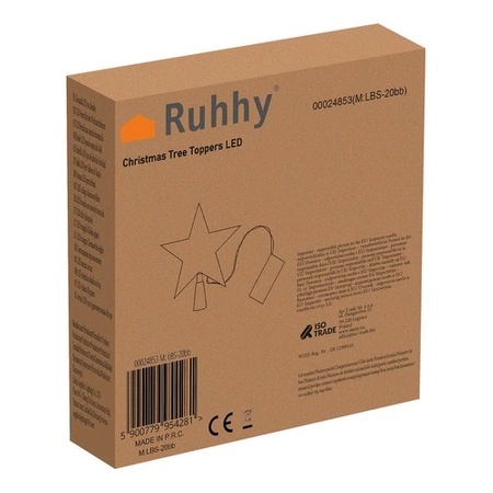 Gwiazda LED Betlejemska na Choinkę Czubek Ozdoba Gwiazdka Lampki Choinkowe RUHHY