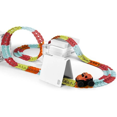 Tor Wyścigowy Samochodowy Tory Wyścigowe Zestaw + Autko 4,8m Elastyczny XL KRUZZEL
