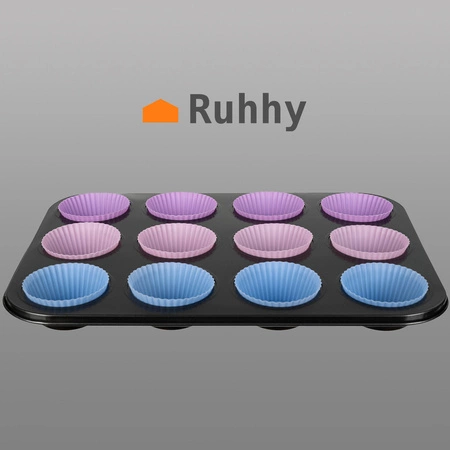 Foremki Silikonowe 12 szt Forma Blacha na Muffinki RUHHY