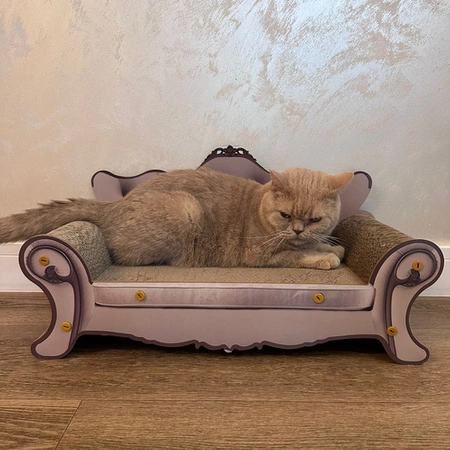 Drapak Tekturowy dla Kota Legowisko Karton Kartonowy Sofa Leżak Kanapa 60cm PURLOV