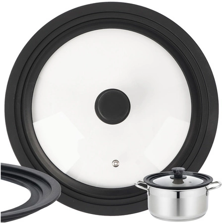 Pokrywka Uniwersalna 3w1 Ruhhy Silikonowa do Garnków i Patelni 28 30 32 cm 25561