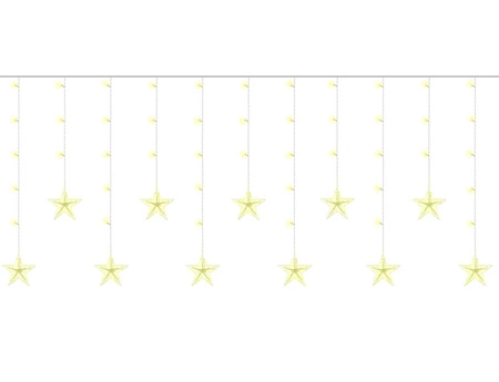 Wiszące Gwiazdy Kurtyna Lampki Choinkowe 108 LED c ISO TRADE