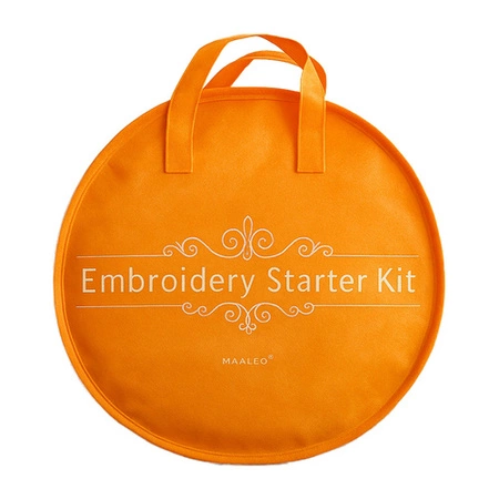 Mulina do Haftowania mix Kolorów 100 szt Nici + Zestaw Akcesoriów Tamborek 25724 MAALEO