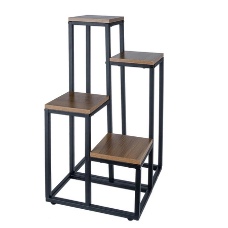Kwietnik Stojący Stojak na Kwiaty Kwiatki Rośliny Metalowy Loft 4 Poziomy RUHHY 25997