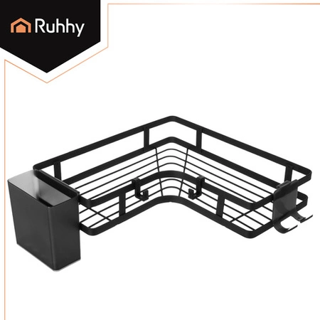 Półka Łazienkowa Narożna Ruhhy Zestaw 2szt bez wiercenia pod Prysznic Loft Ruhhy 27092